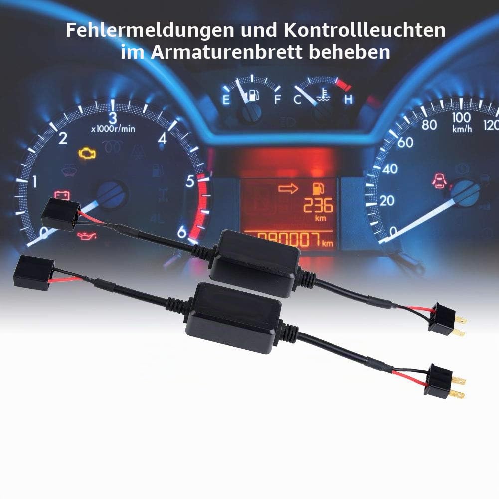 aqxreight - 2 Stück Auto LED Scheinwerfer Canbus ohne Fehler, Anti-Flickering Resist Decoder für H7
