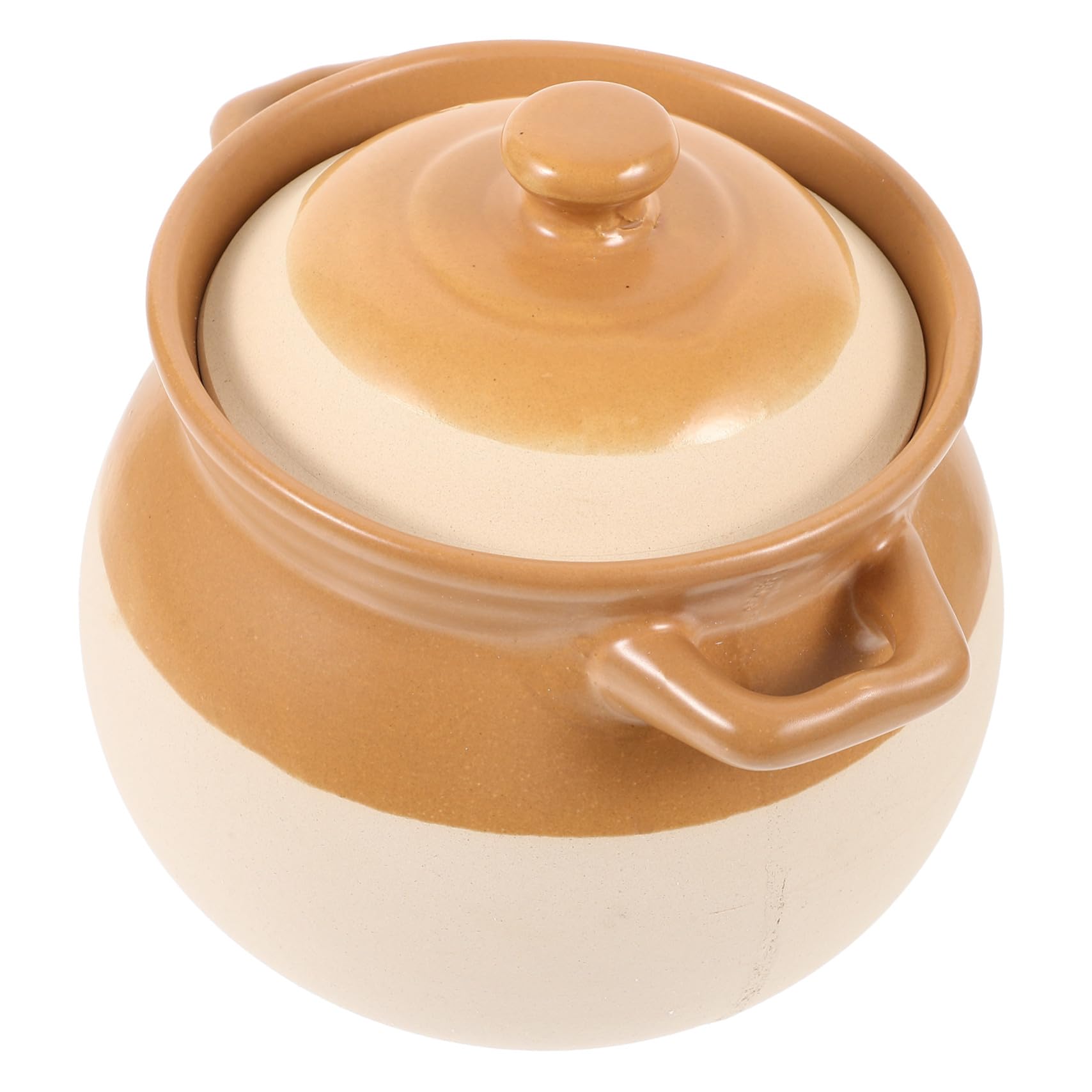 Cocotte en céramique 2l avec poignée résistante aux hautes températures pour cuisine