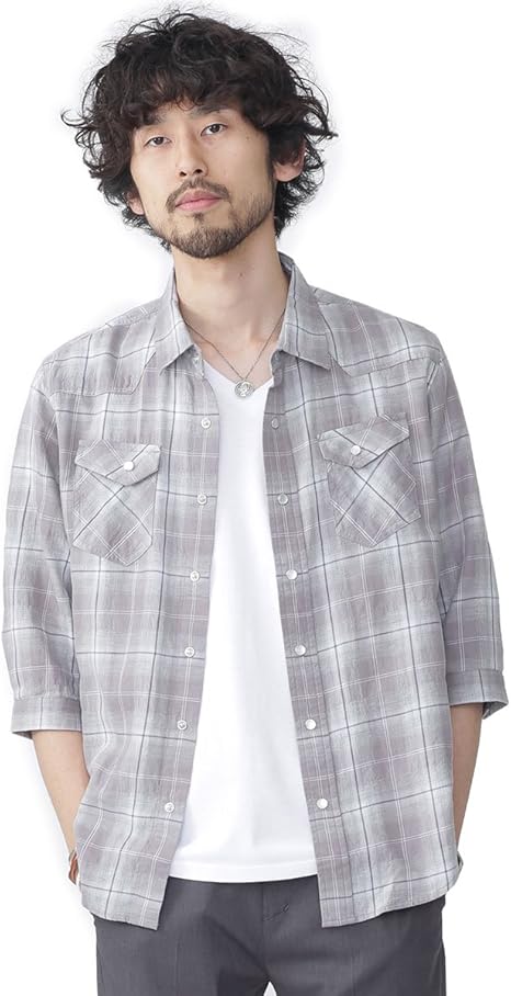 Amazon Co Jp ナノ ユニバース Nano Universe チェックウエスタンシャツ 7 s L グレー Nano Universe ファッション Amazon Co Jp ナノ ユニバース Nano Universe チェックウエスタンシャツ 7 s L グレー Nano Universe ファッション