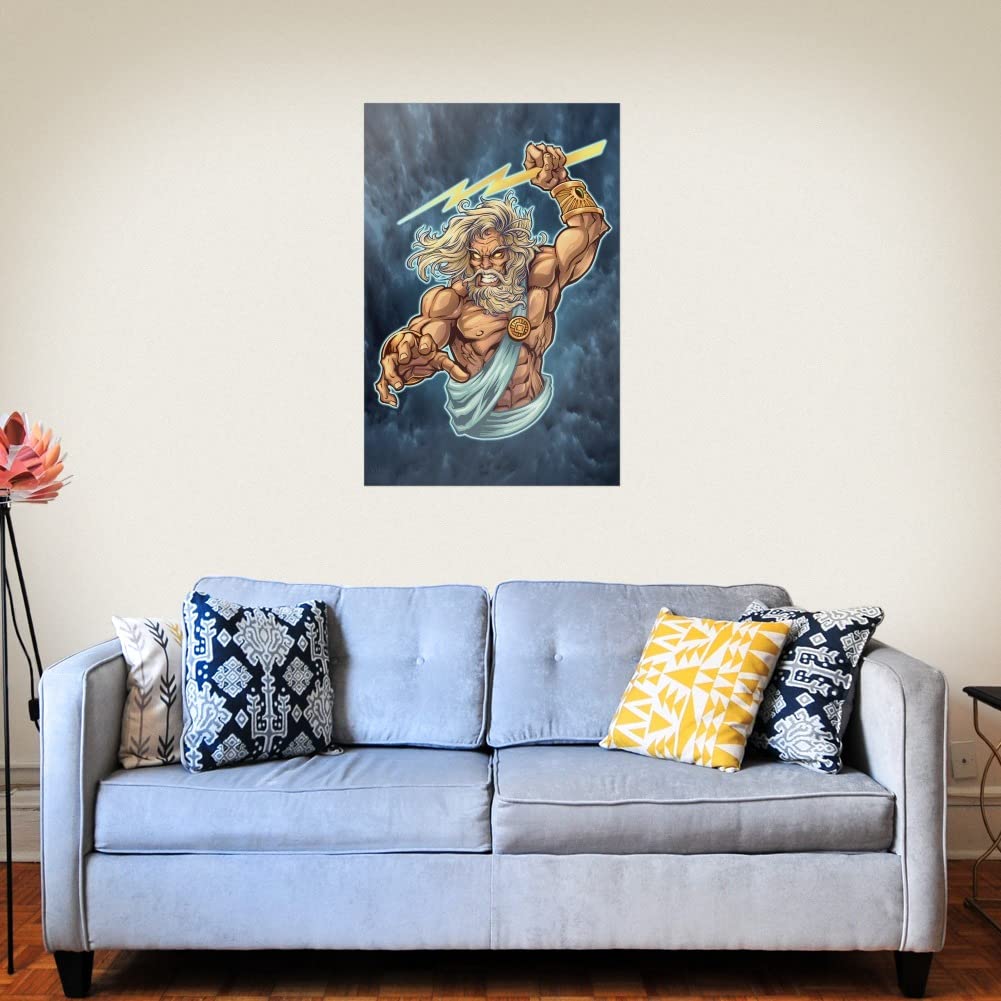 GODLIKE GENIUS ポスターデザイン GRAPHICS & MORE Zeus Greek God Mythology Lightning Wall Art