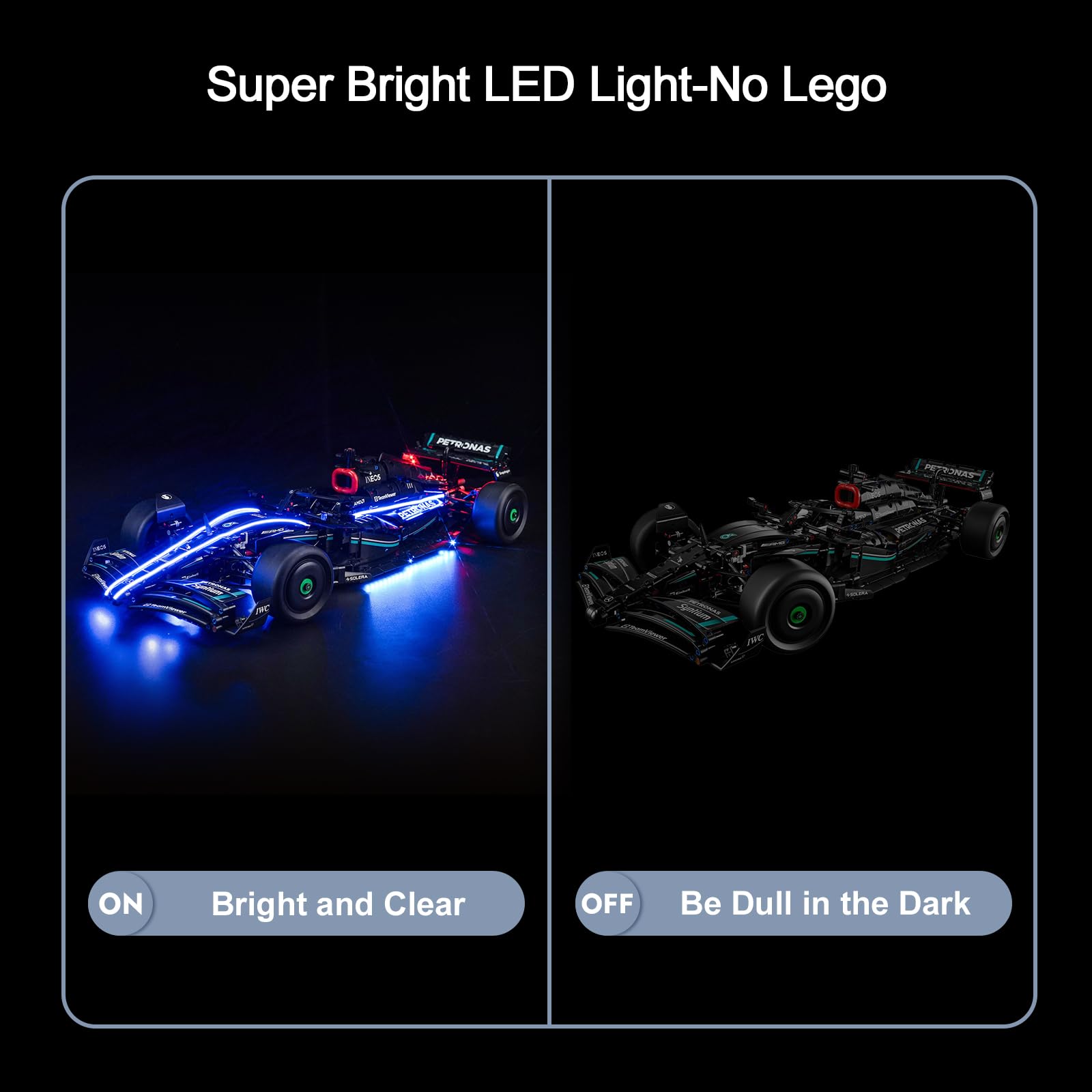 Remote Control Light Kit for Mercedes-AMG F1 W14 E Performance (No Lego), LED Light Set for Technic Pull-Back Car Creative Toys - Image 4
