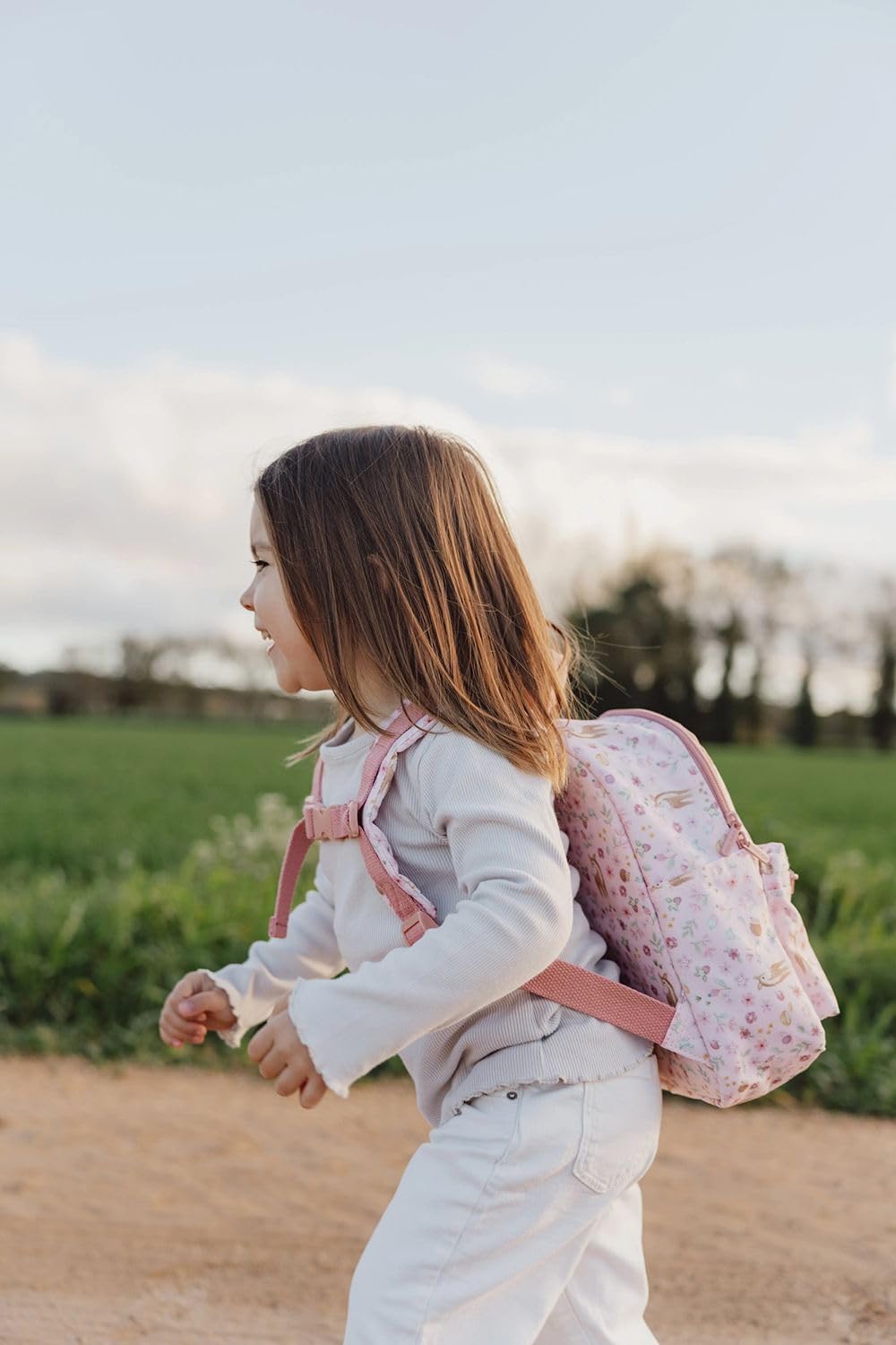 Little Dutch Set Rucksack, Turnbeutel & Brotdose & Trinkflasche Pop-up für Kinder rosa - Fairy Garden
