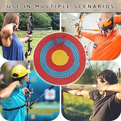Seektop Archery Targets For Backyard, 3 Layers Archery Target Shooting Bow Coloured Rope Target, Traditional Solid Straw Round Arrow Target For Outdoor Hunting Shooting Practice #TOP5