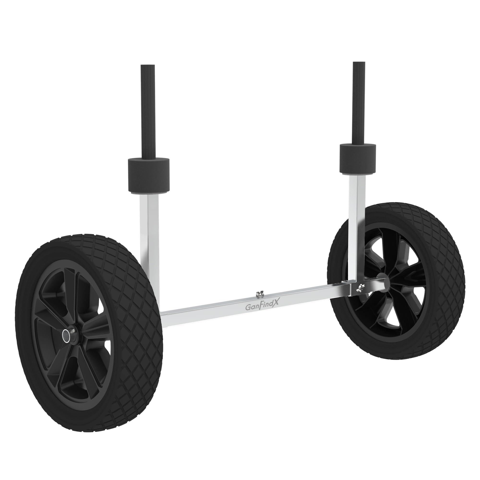 GanFindX Heavy Duty Kayak Cart | Adjustable Foldable Trolley with Durable Wheels, Portable Kayak Transport Cart, Tie-Down Straps Included (Detachable 11 inches)