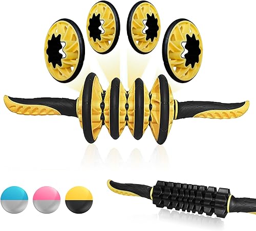 Yes4All, Rodillo muscular premium con rodillo de espuma de 24 pulgadas para todos, rodillo de masaje avanzado para aliviar el dolor muscular con