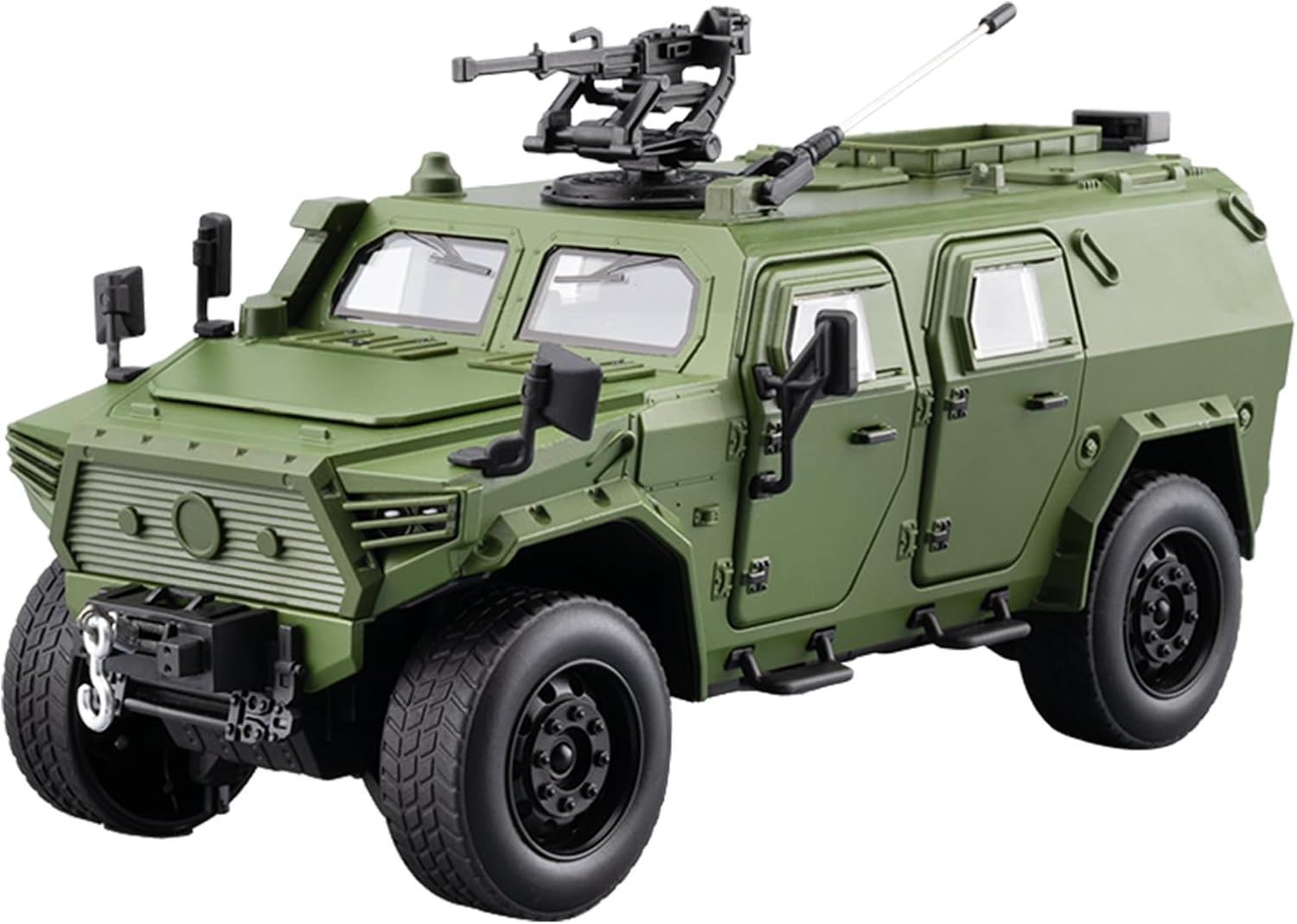Diecast 1:20 Army Truck, Military Vehicle Toy, 26 Movable Points, Pull-Back