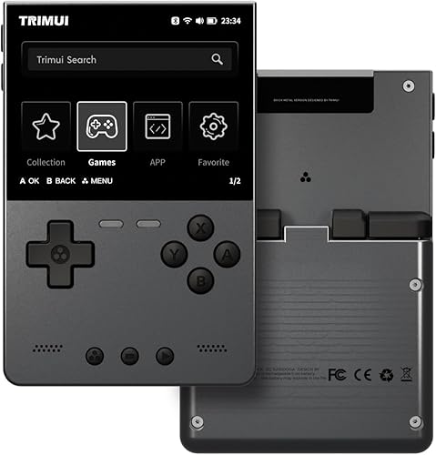 Trimui Brick Hammer - Consola de juegos portátil con tarjeta TF de 256 GB preinstalada, pantalla IPS de 3.2 pulgadas, emulador retro 20+, Allwinner