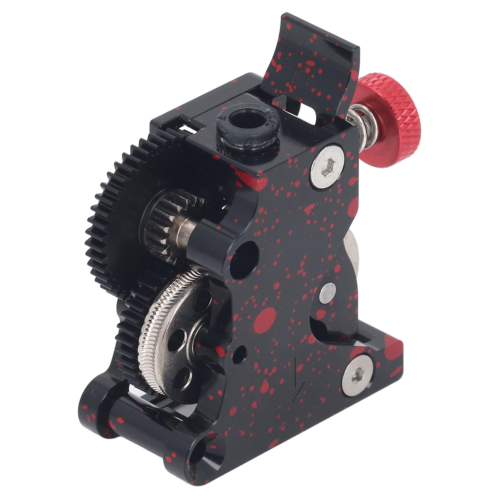 Dual Gear Extruder, Ganzmetall-Dual-Drive-3D-Drucker-Extruder, mit Abgewinkelten Getriebezähnen und Stabiler Linearer Filamentübertragung, Ideal für PLA, ABS, PETG, TPU, PP, PC, Nylon, PEEK