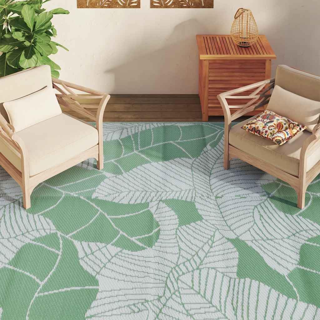 Tapis terrasse extérieur & Carpet Vert polypropylène Outdoor Rug Moquette pour Jardin extérieur Terrasse Camping et Camping-Car 190 x 290 cm