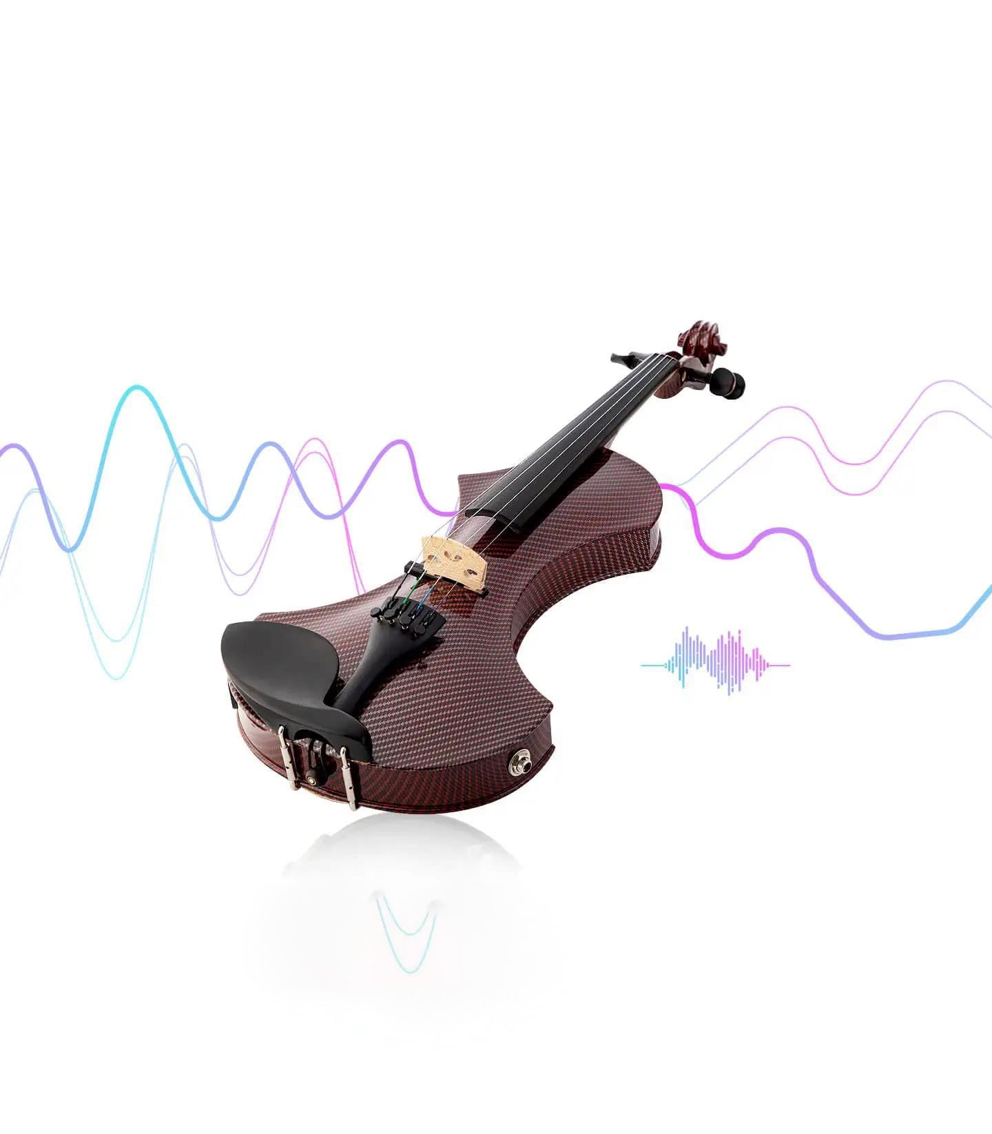 Violino Elettrico Artigianale Violino Principianti | Misura 4/4, top in abete