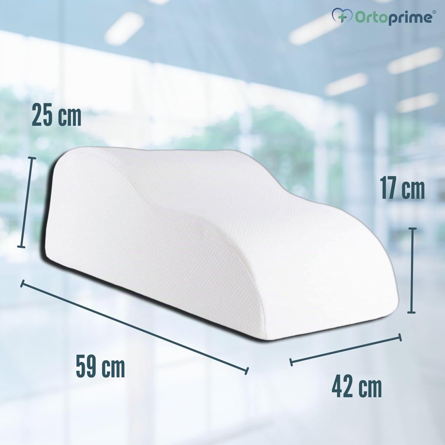 OrtoPrime Coussin Viscoélastique pour Jambes Gonflées Améliorant la Circulation - Coussin Cale Éleveur de Jambes Fatiguées - Coussin surélévateur de Jambes avec Effet Mémoire - Cale Repose