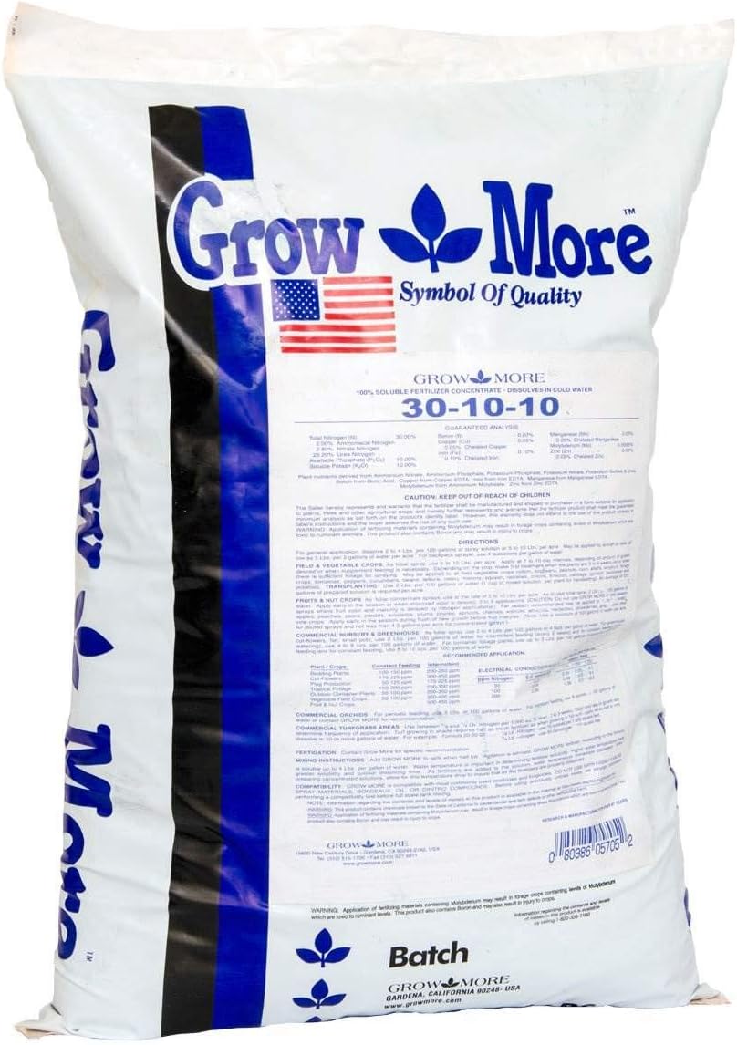 Grow More 5088 Water Soluble Fertilizer 05030, 25 Pounds, 25 lb Patio, Lawn