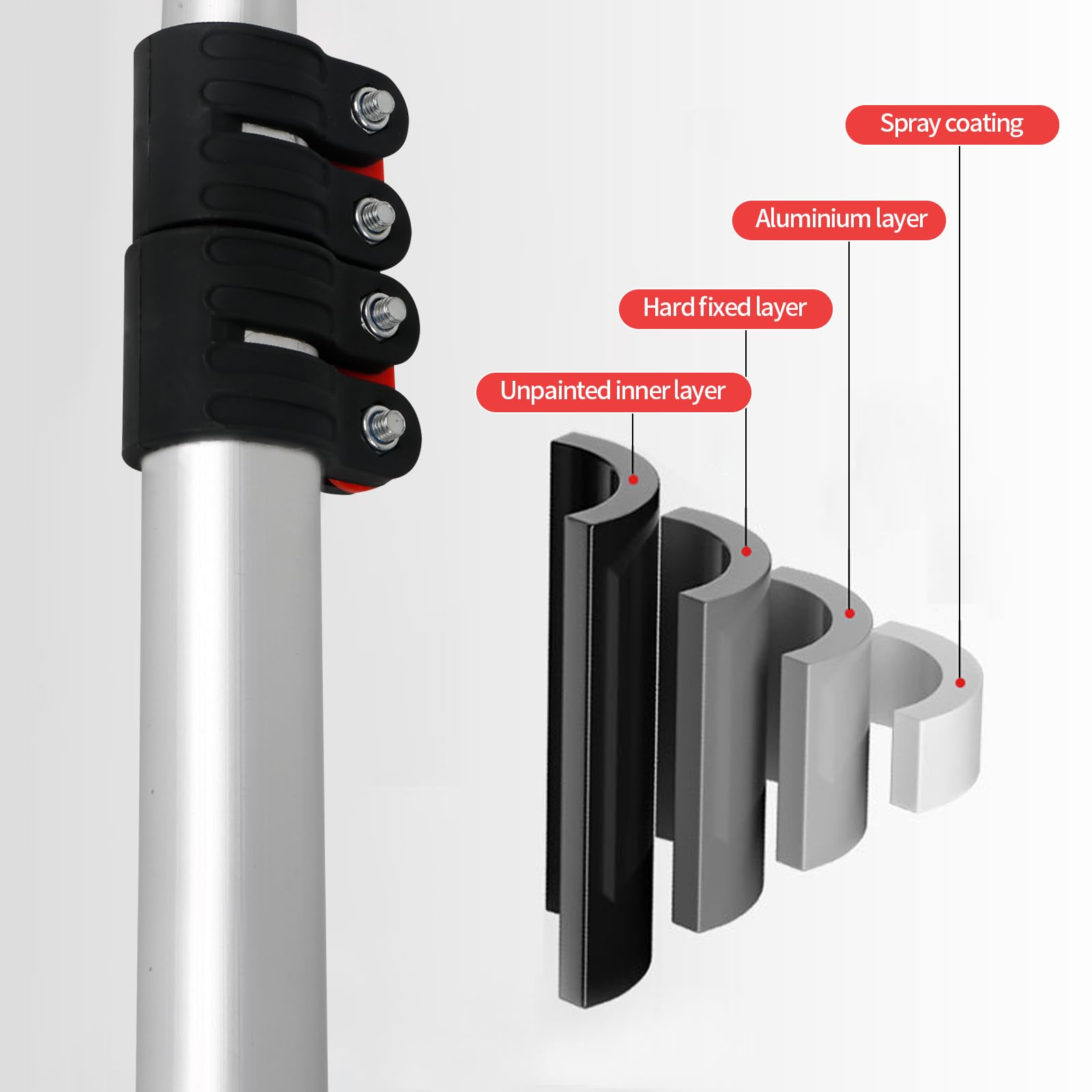 Teleskop Astsäge, Einstellbare Länge Baumsäge Gartengeräte Set, Hochreichbare Stange Hochentaster, 3m/4m Teleskopstange Handsäge, Gartensäge Stangensäge für Astungsarbeiten Baumpflege (3m)