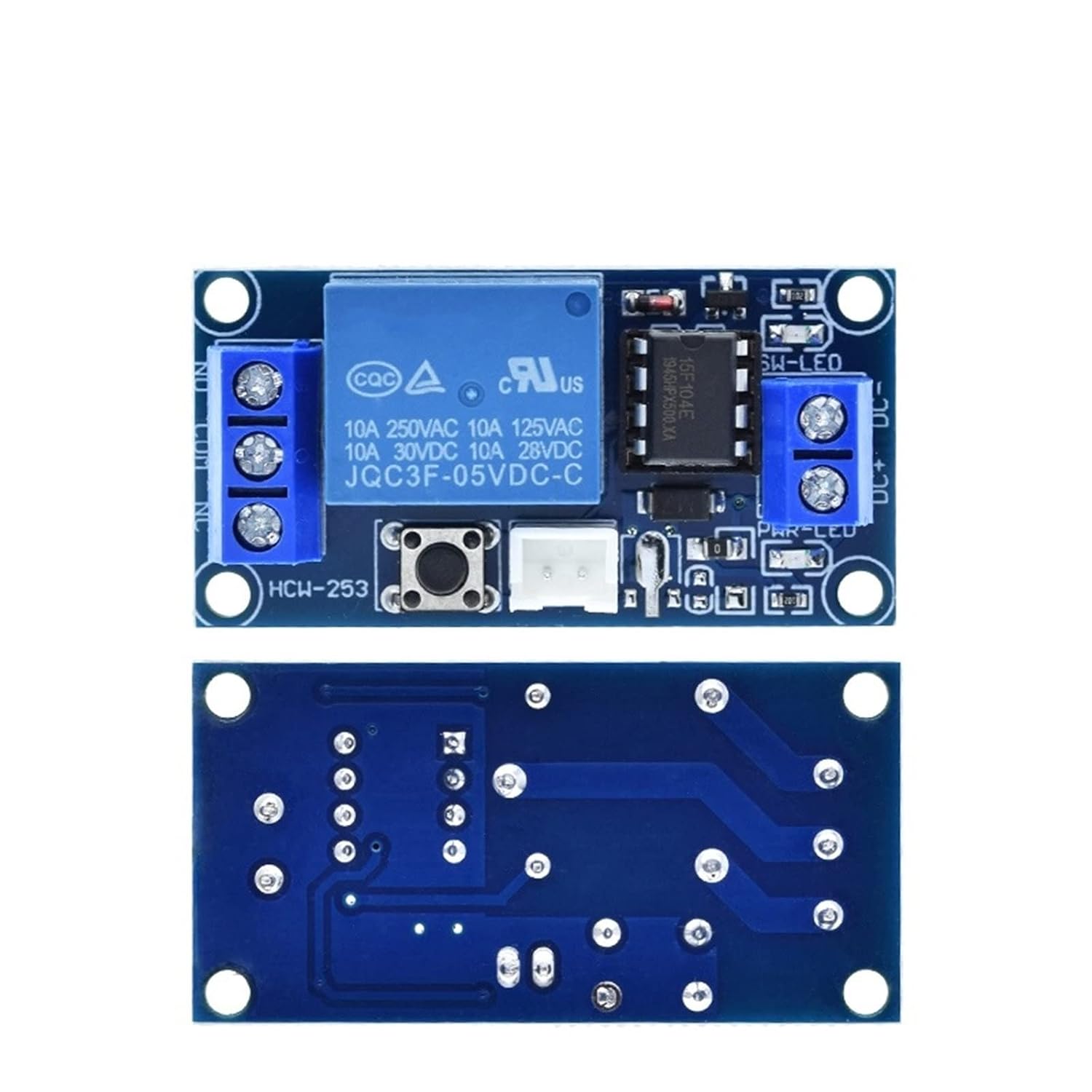 Top and bottom view of the ADMIO relay module