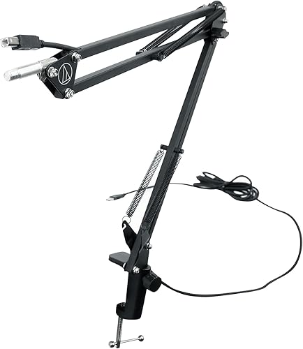 Miniatura 6 de Rockville RCM01 Pro Studio Micrófono de condensador de grabación Mic+Metal Shock Mount Bundle con Audio Technica P11998 Boom Arm (2 artículos)