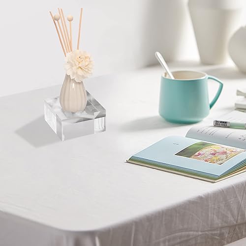 Miniatura 5 de 30 unidades de bloque de exhibición cuadrado de acrílico de 2 x 2 x 1 pulgadas, soporte de cubo de acrílico pulido transparente para soporte de