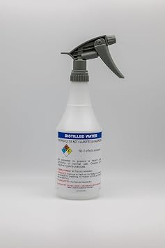 HCL Pre-Labeled GHS Spray Bottles - Distilled Water - 24oz Supplied Empty