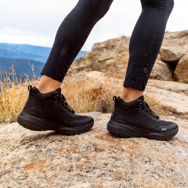Image of Women's Hiking Boots Waterproof Lightweight Trail Shoes Zn-30 | Lightweight Feel, Easy to Wear, Modern Outdoor Style, Mid-cut Supportive Fit, Comfort for Walking & Travel
