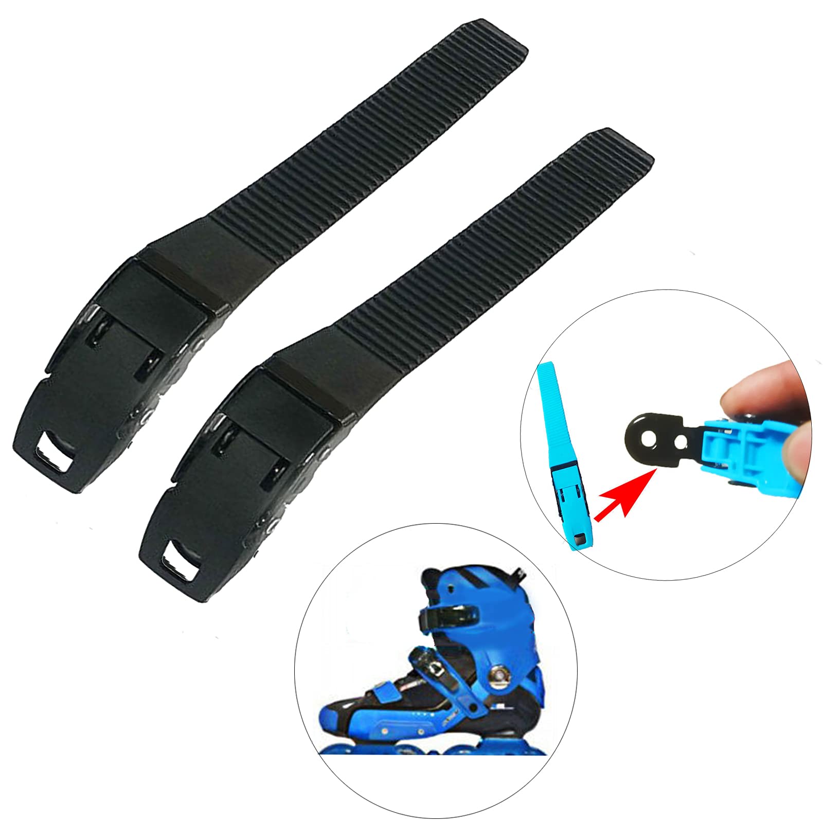 2 Cinghie Di Ricambio Per Pattini A Rotelle | Fibbie In PVC Resistente - Facili Da Installare - Foto 12