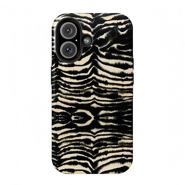 Animal Print Series Phone Case Compatible with iPhone 16ProMax,Protective Hybrid 2-Layer Hard Shell, Trendy Gift (Zebra, iPhone 16ProMax) by Generic - Used condition - US$10.38