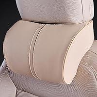 Vista 9 de Almohada de apoyo para el cuello del asiento del automóvil, piel sintética suave + espuma viscoelástica, almohadilla de apoyo para la cabeza