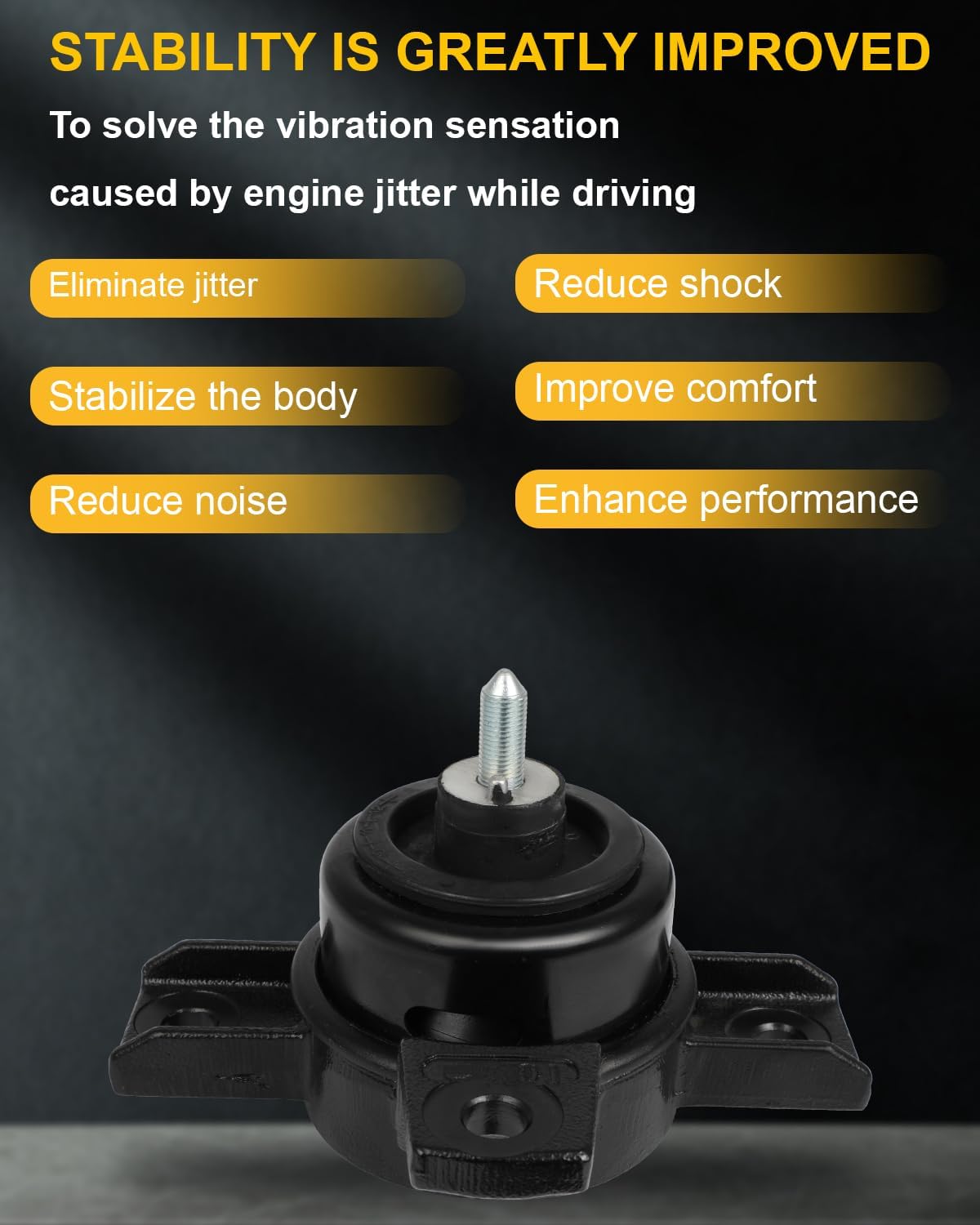 OCPTY 4PCS Engine Motor Mount and Transmission Mount Set Compatible for Hyundai Santa Fe 2007 2008 2009 V6 2.7L, Automatic Transmission # A7150, A71080, A7166, A7175