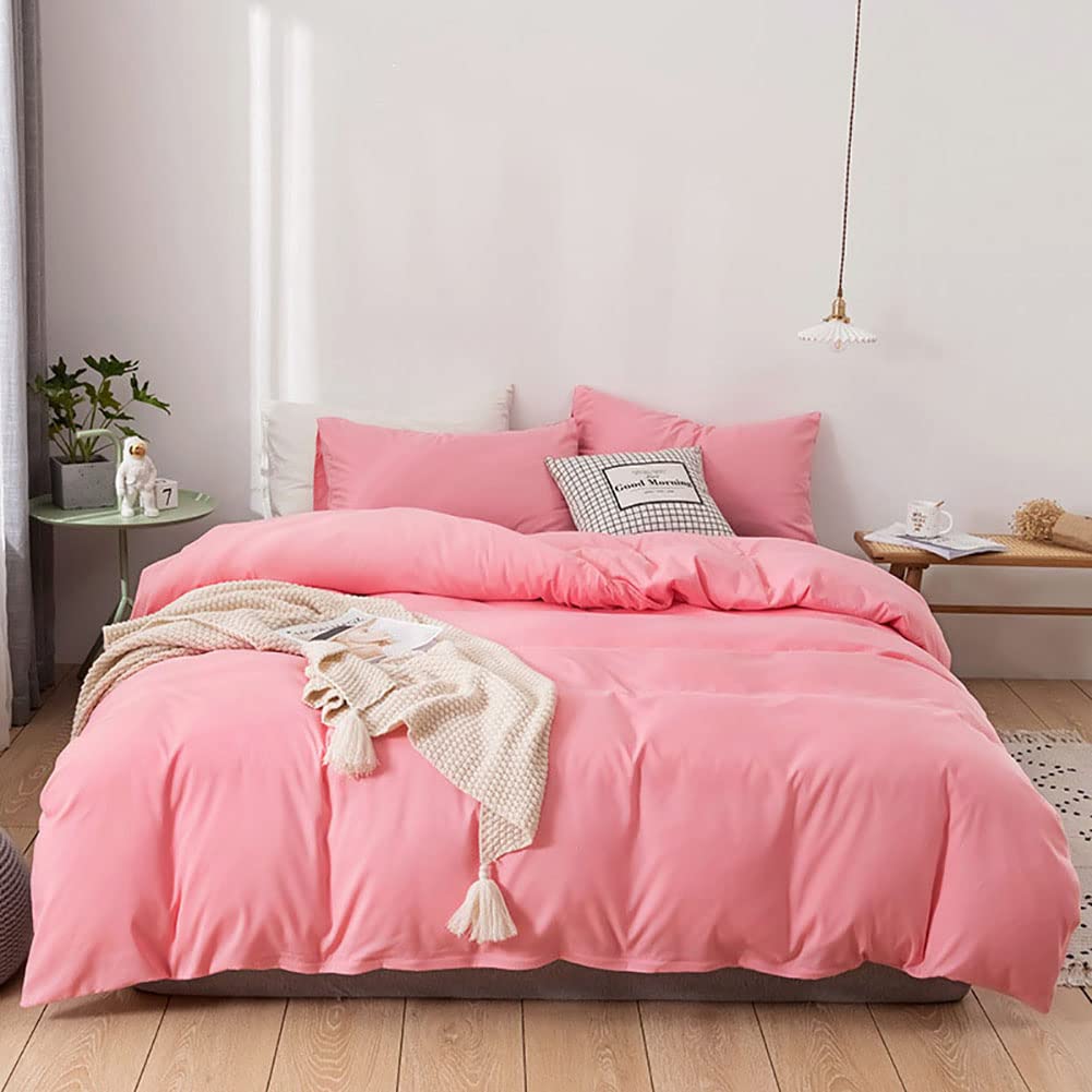 Housse de couette unie 150x200 cm respirante en taille Twin pour lit simple