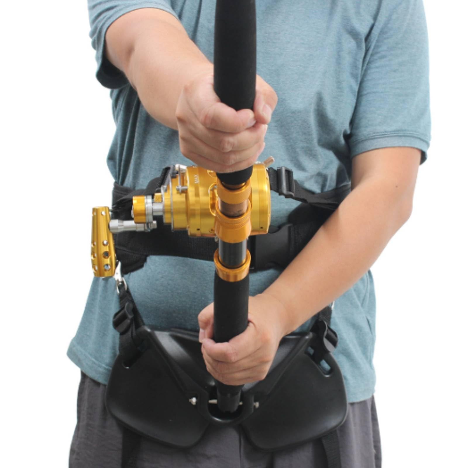 Angel-Kampfgurt mit Bauchstütze gepolstert Hüftgurt mit Kampfplatte ergonomisch Angelgurt für Angler, Drill