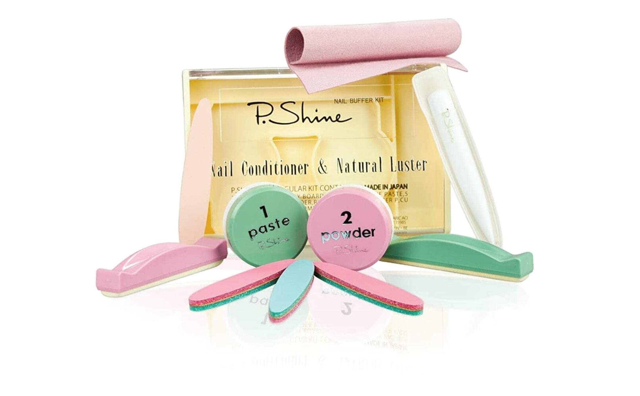 INLAQ P-SHINE Set per manicure giapponese - Arte tradizionale per unghie lucide e sane, con materiali naturali e trattamenti per unghie di prima qualità.