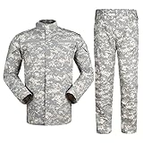 【TERA】迷彩服 上下セット 服戦闘 作業服 迷彩 服 コンバット サバイバルゲーム サバゲー ミリタリー BDU (XL, ACU)