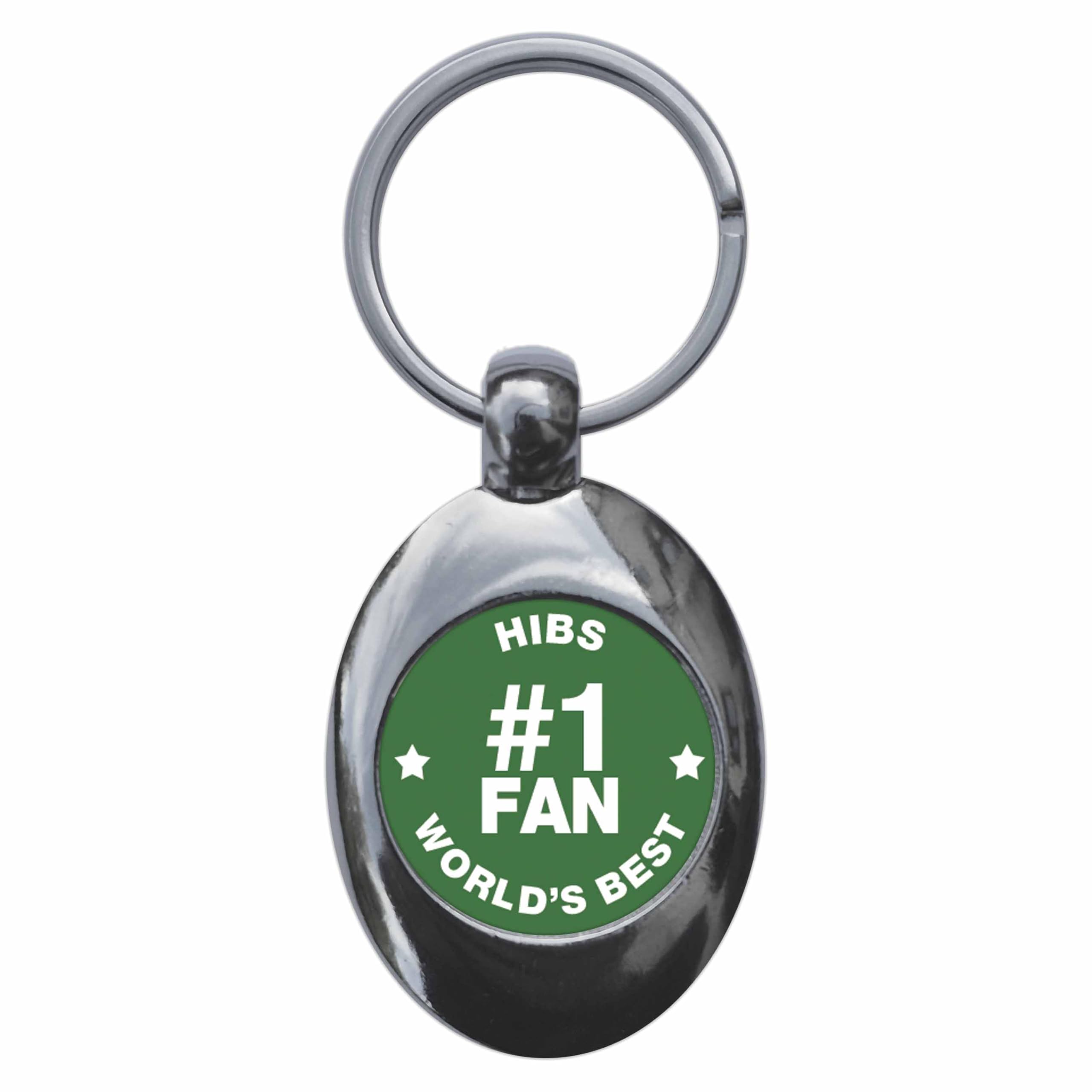 Ozorath Hibs #1 Fan Keyring Keychain Key Ring Chain With Trolley Coin