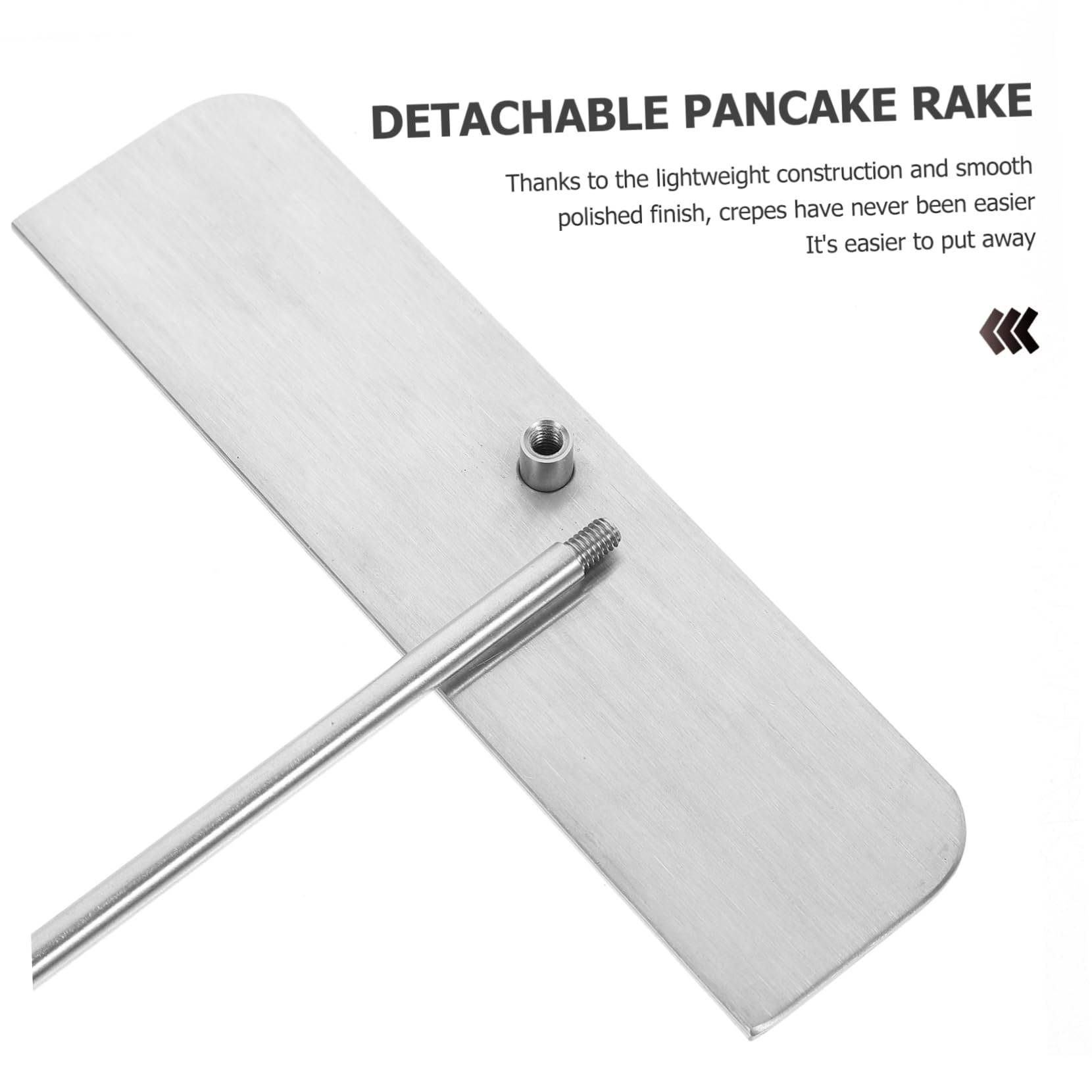 BEBEMOKO Crepe Spreader Pancake Rake Stainless Steel Crepe Maker Easy to Use Ideal for Home Cooking