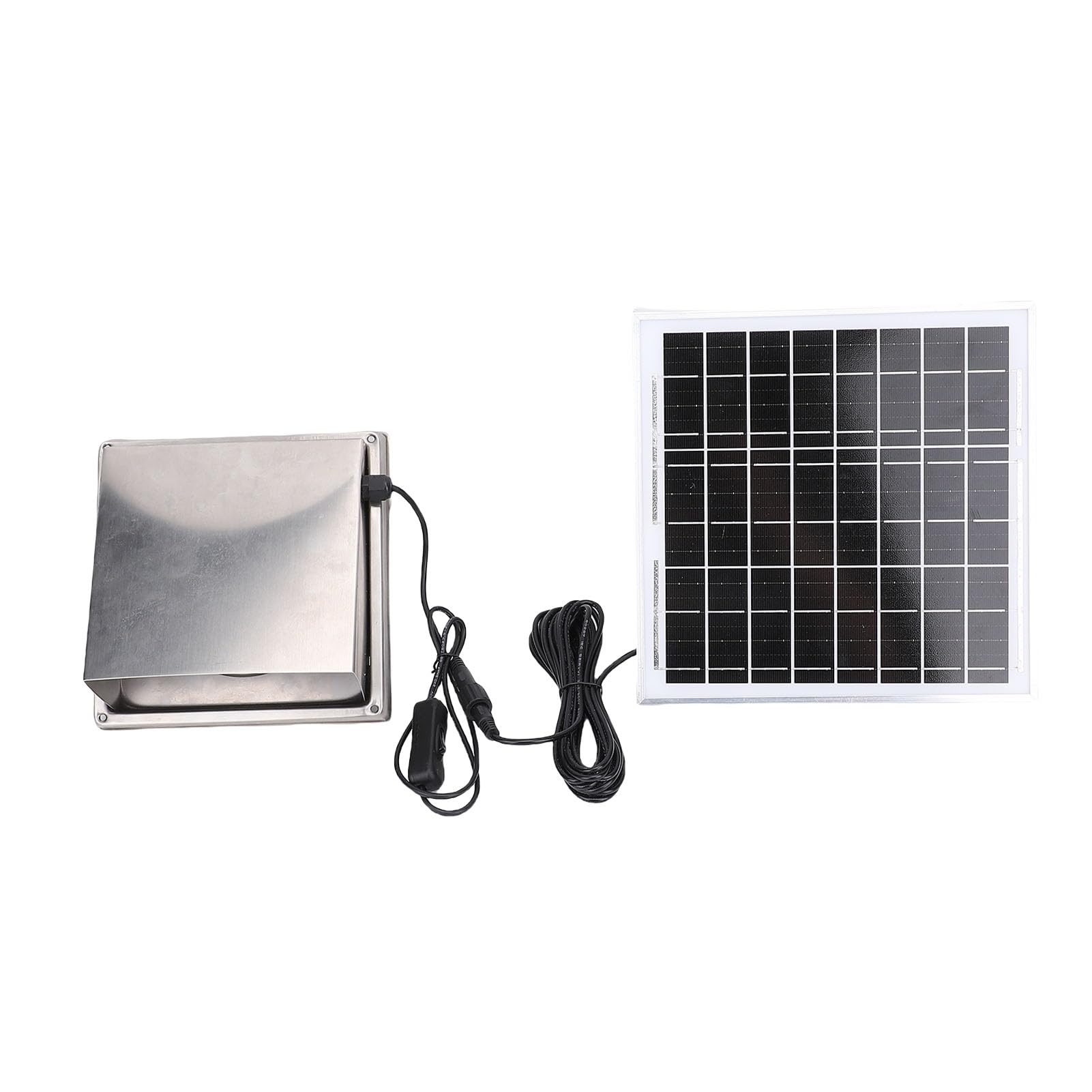 Bewinner Wentylator Wyciągowy Zasilany energią słoneczną, Panel 8W, Stal