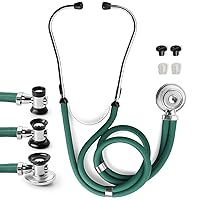 Vista 13 de Primacare DS-9295-BK - Estetoscopio Sprague Rappaport de 30 pulgadas para médicos, enfermeras y estudiantes de medicina, kit de cardiología de doble