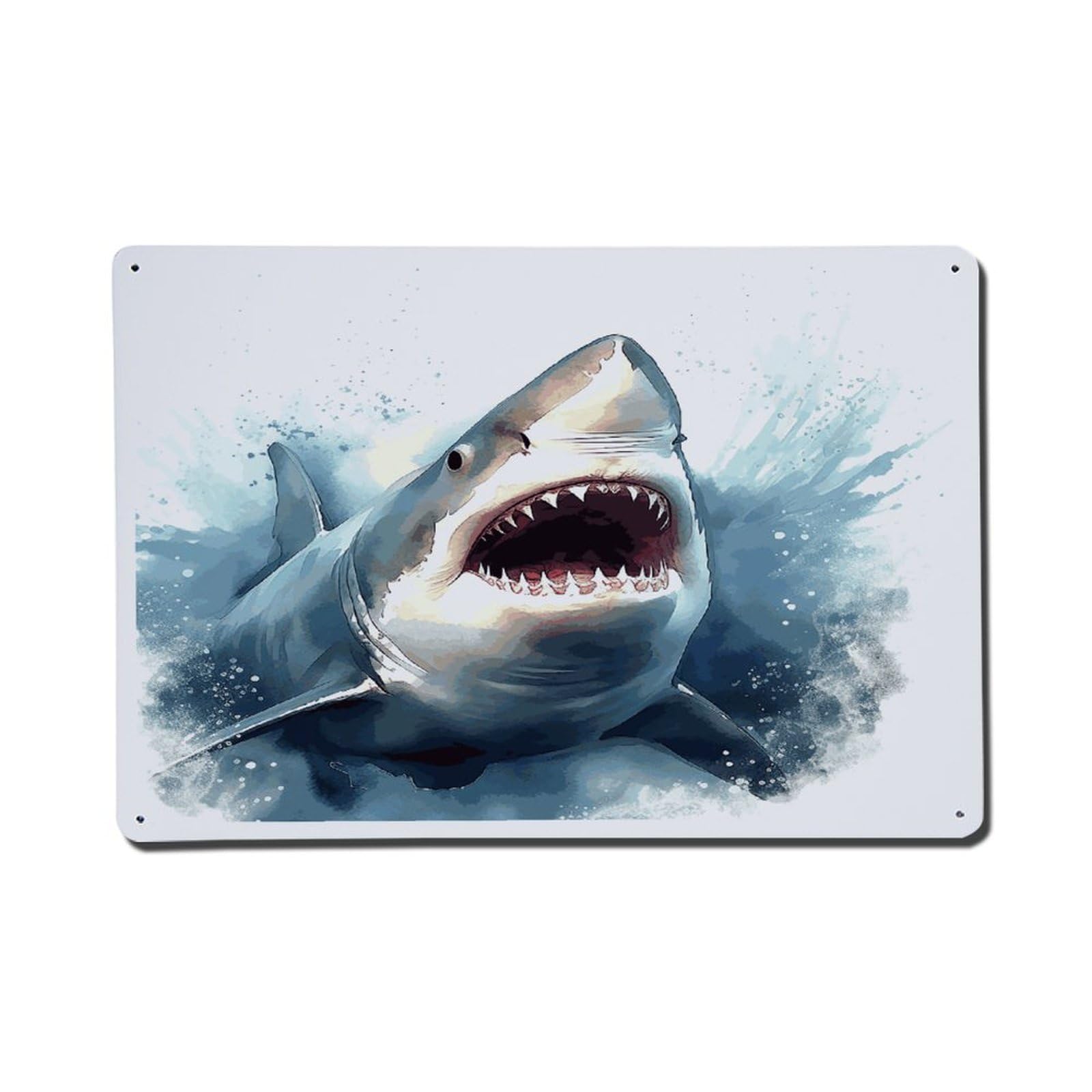 Adfgyerh Style Shark In The Sea Metal Signs Funny, Aluminum Tin Sign Indoor Outdoor Decor, Vintage Signs For Home Office Kitchen Bar Cafe Garden Farmhouse Wall Decor