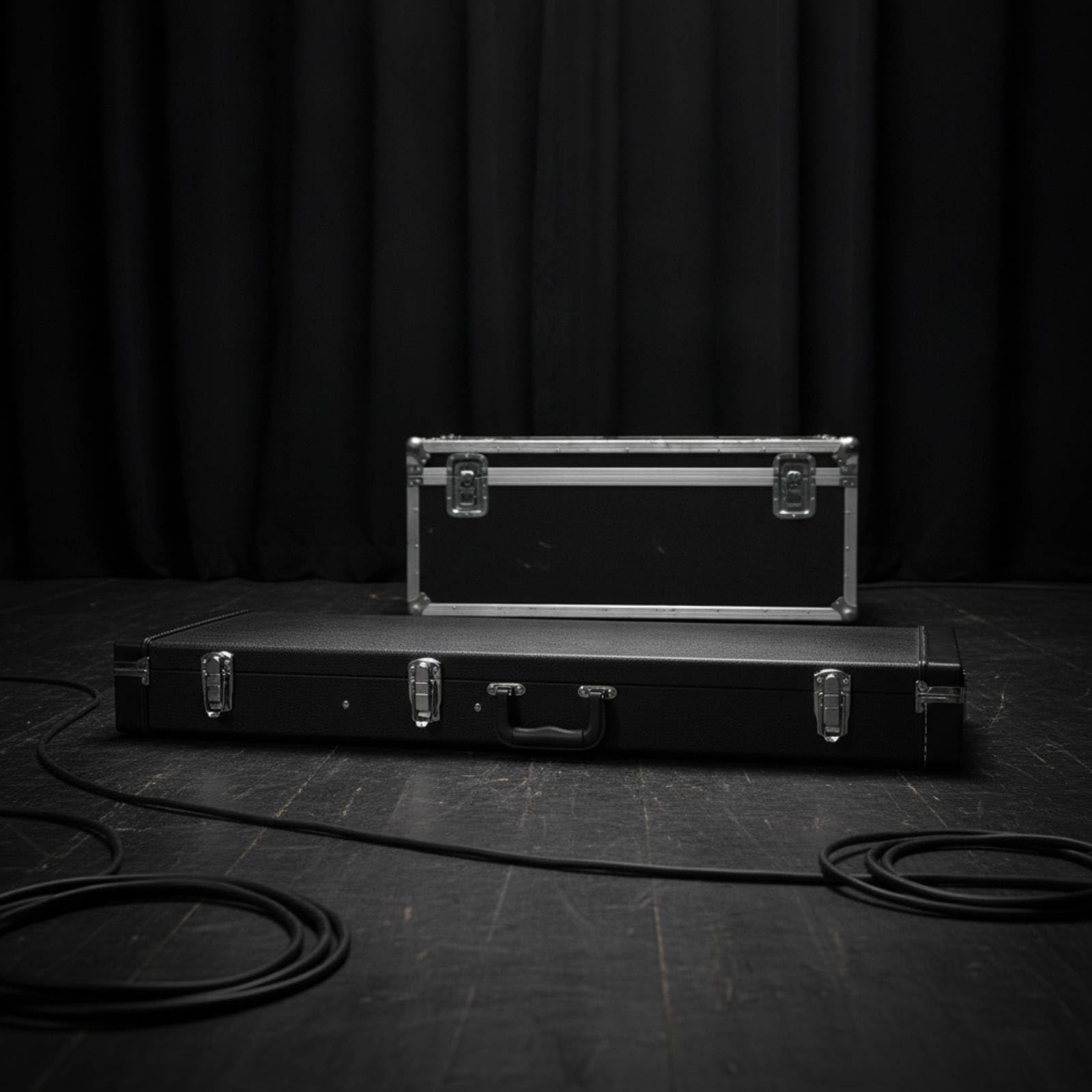 Milageto E-Gitarrenkoffer mit Plüschfutter Stoßfest E-Gitarrenkoffer Abschließbar Instrumentenkoffer für Musiker, Proben