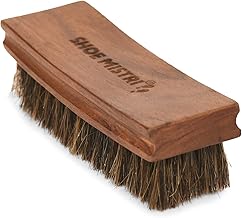 Shoe Mistri Horsehair Brush Dust Cleaning Brush with Dense and Long Bristles for Car Seats, Car Dashboard Cleaning, Carpet, Mats, Multi-Purpose Use Concave and Wooden Handle for Premium Grip