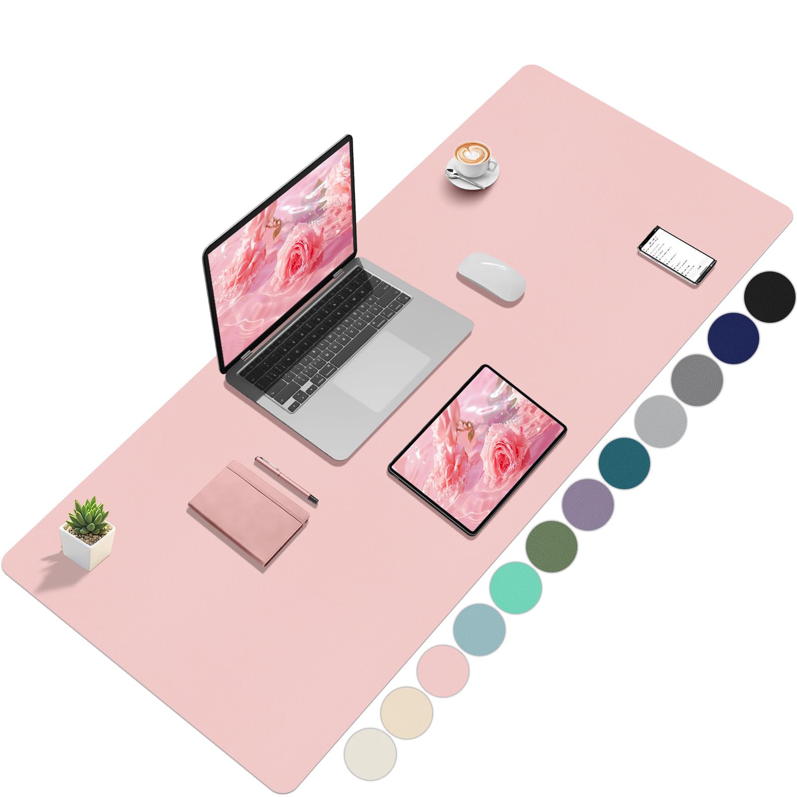 Zindoo Vade de escritorio rosa 120 x 60 cm