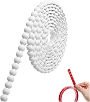 Leinuosen 20ft Peel and Stick Flexible Pearl Molding Trim - DIY Semi-Pearl Wall Decor for Bathroom, Kitchen Backsplash, Mirrors (White, 15mm)