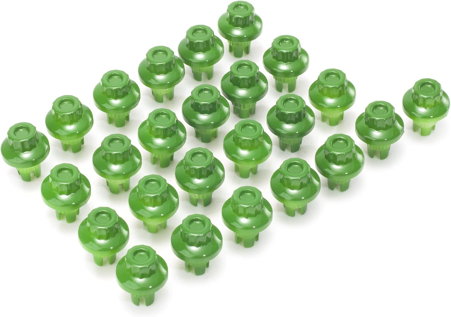 RTRHINOTUNING 7.6mm/0.3in Wheel Rim Lip Rivets Nuts Replacement Rivets, Green 50pcs