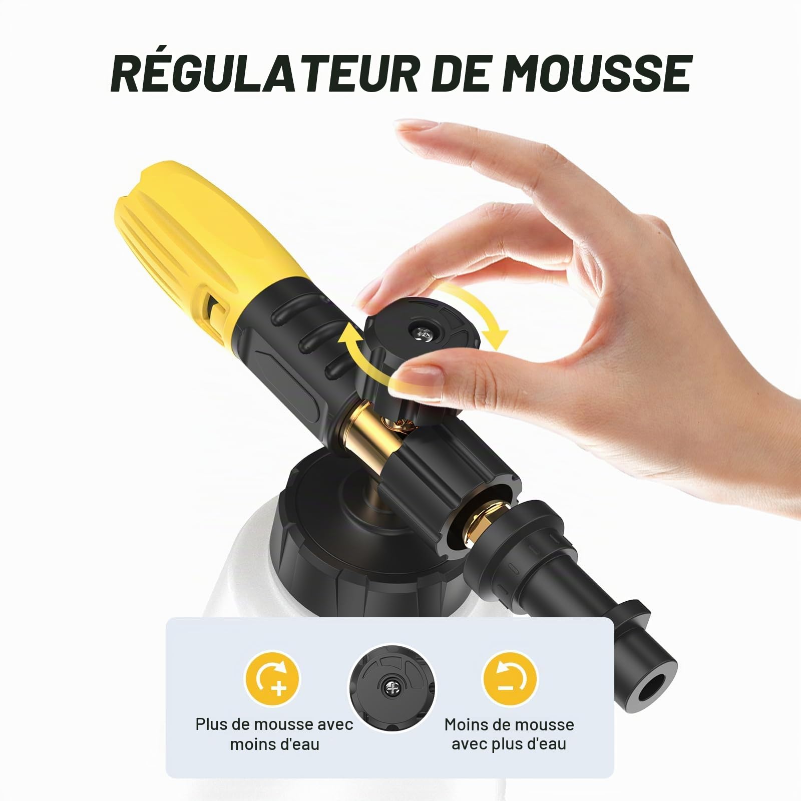 OHAYORI Lance À Mousse À Neige Pour Nettoyeur Haute Pression Karcher K2 K3 K4 K5 K6 K7, Canon À Mousse de Rechange Amélioré Connect et Distributeur de Savon À Large Goulot, Buse Réglable