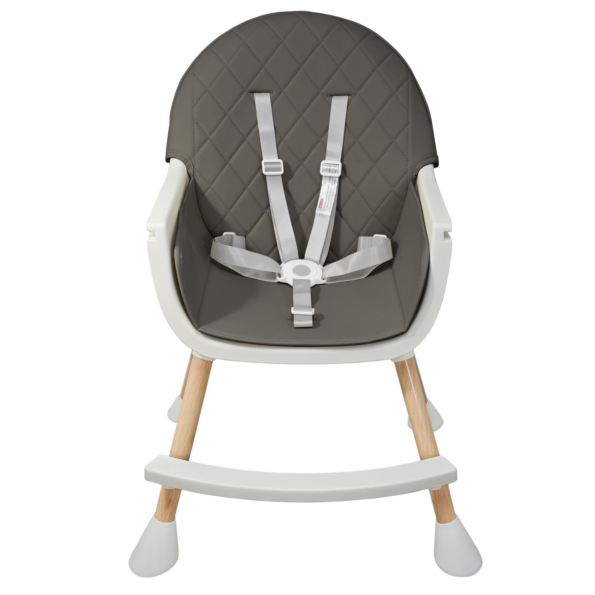 ALMAR Baby Trona para bebe gris convertible en silla 2 en 1 con asiento acolchado y bandeja trona para comer evolutiva de 6 a 36 meses