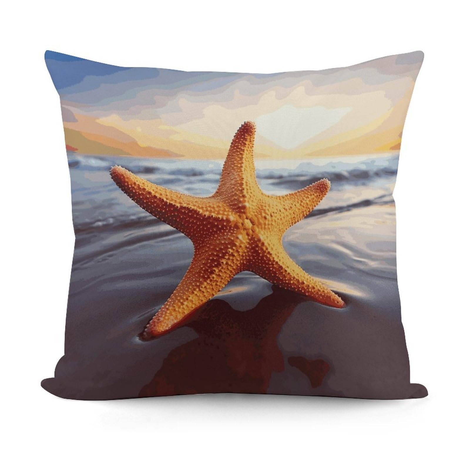 Adfgyerh Style Starfish Decorative Pillow Covers, Throw Pillow Covers Soft For All Seasons, Pillowcases For Couch Living Room Sofa Bedroom 18X18 Inch