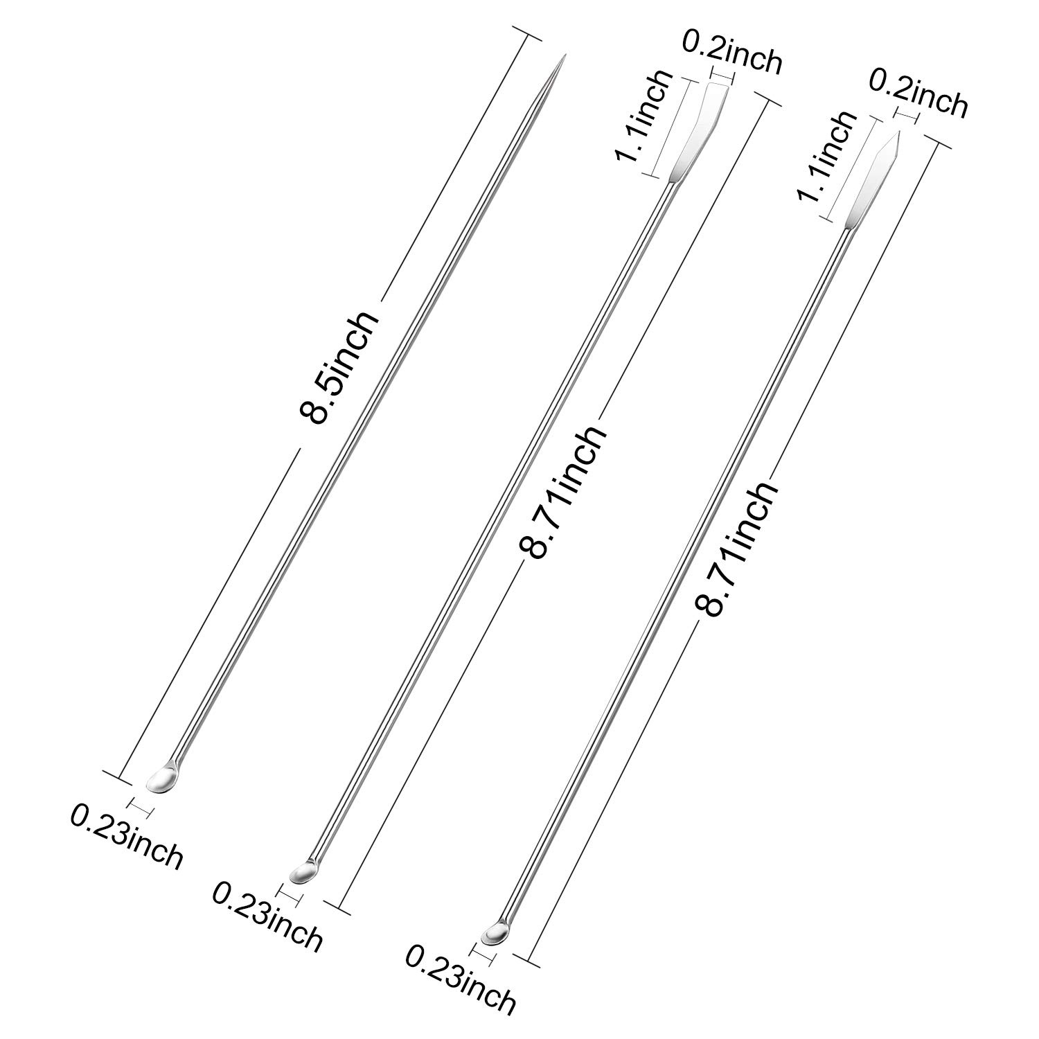 Lab Spatula Micro Lab Scoop Stainless Steel Micro Spatula for Powders Gel Cap Filler: Industrial & Scientific