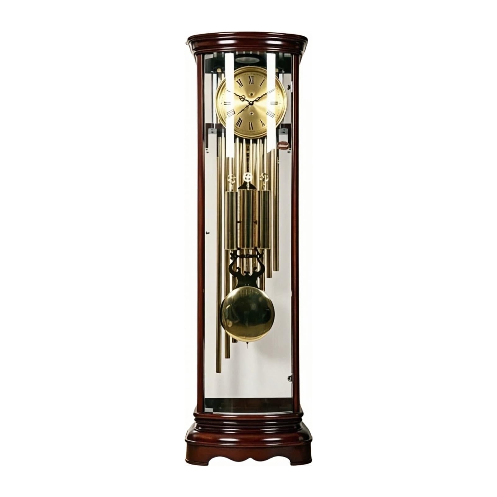 WANGHAI-666 Grandfather Clocks Wood Grandfather Clock Floor Mechanical Chimes European Style for Home