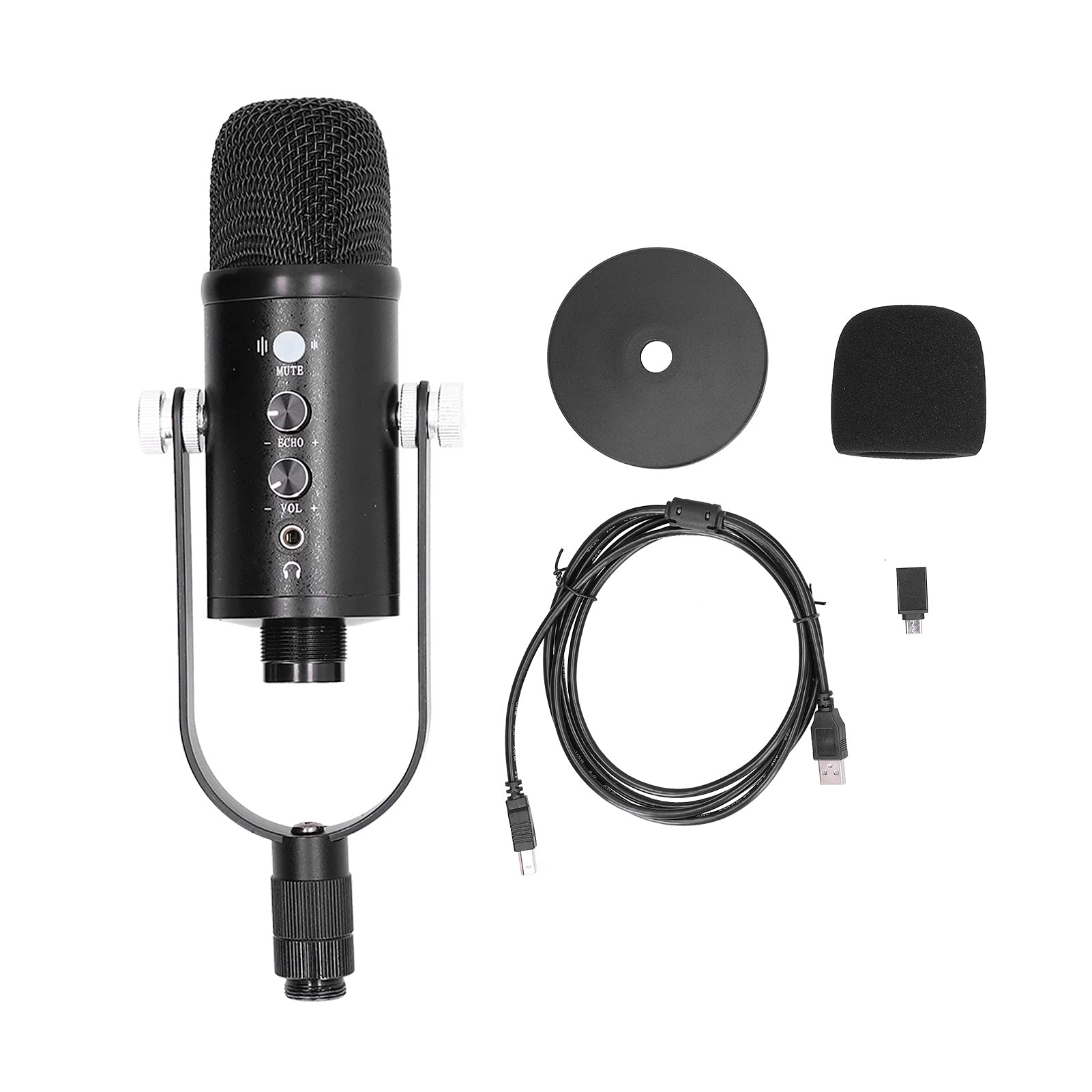 Mikrofony, stabilny wspornik w kształcie litery U Czysty dźwięk Mikrofon komputerowy Pure Full Sound Szerokie zastosowanie do czatu sieciowego w grach e-sportowych w studiu nagraniowym(Standard)