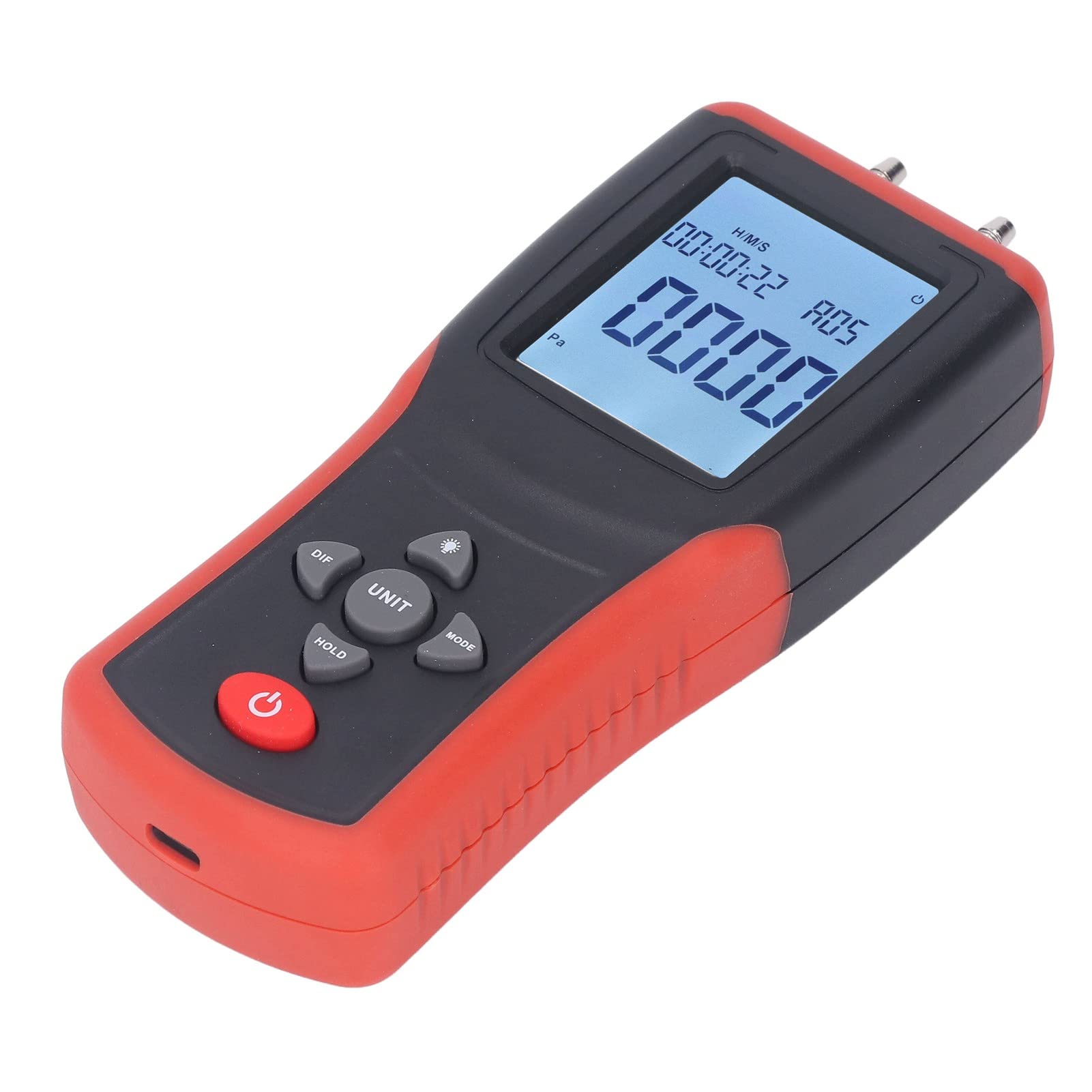 Misuratore di Pressione Differenziale Digitale Multifunzione con Ampio Display LCD per Uso Industriale ABSTester di Pressione per il Monitoraggio della del Gas per Lavoratori Edili