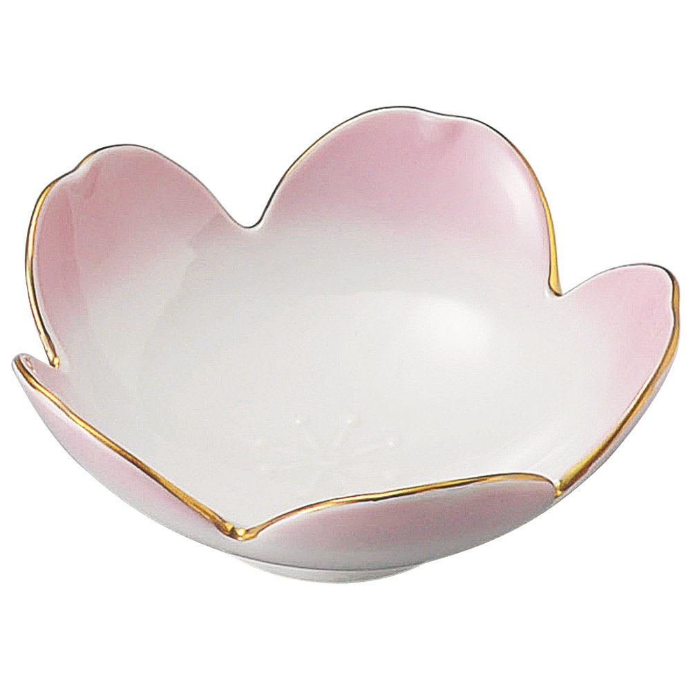 Amazon.co.jp: 山下工芸 渕金ピンク桜型小鉢 11.5×4.5cm 14031720