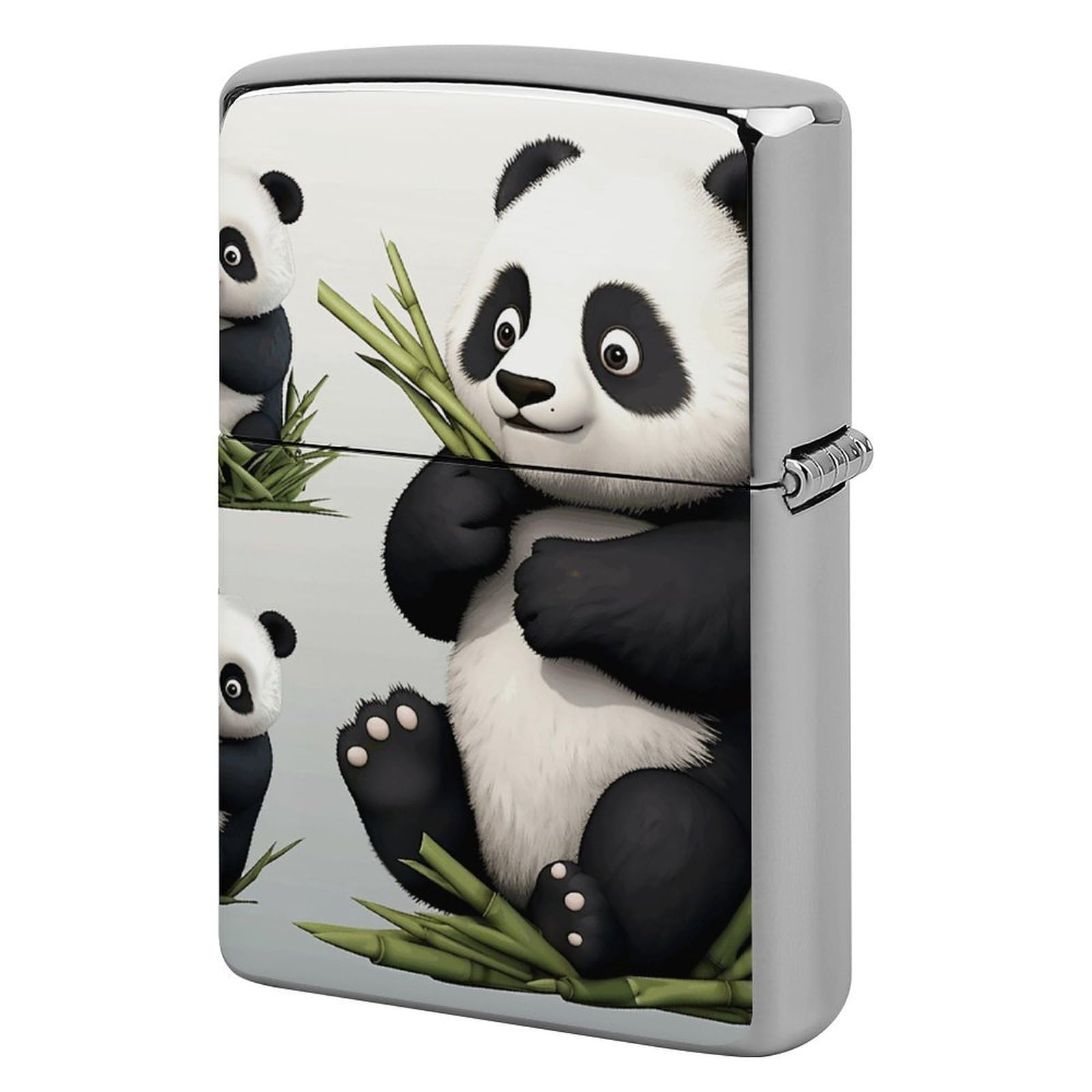 Lovely Panda Lighter Case for Men, Personalized Lighter Cover for Valentine's Day Gifts, Flip-Top Lighters Shell for Outdoor, Portable Lighters Protective Sleeve