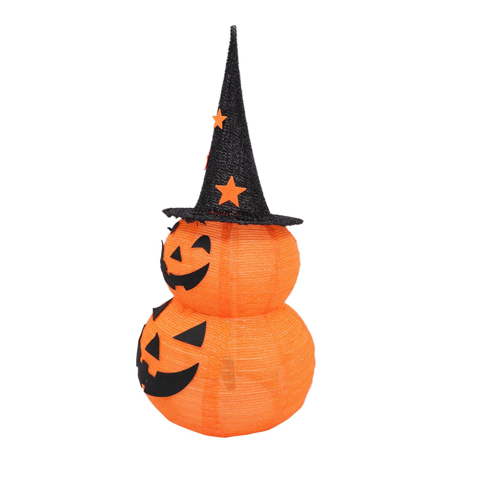 Lanterne citrouille 50 LED pliable pour illuminer le jardin à Halloween